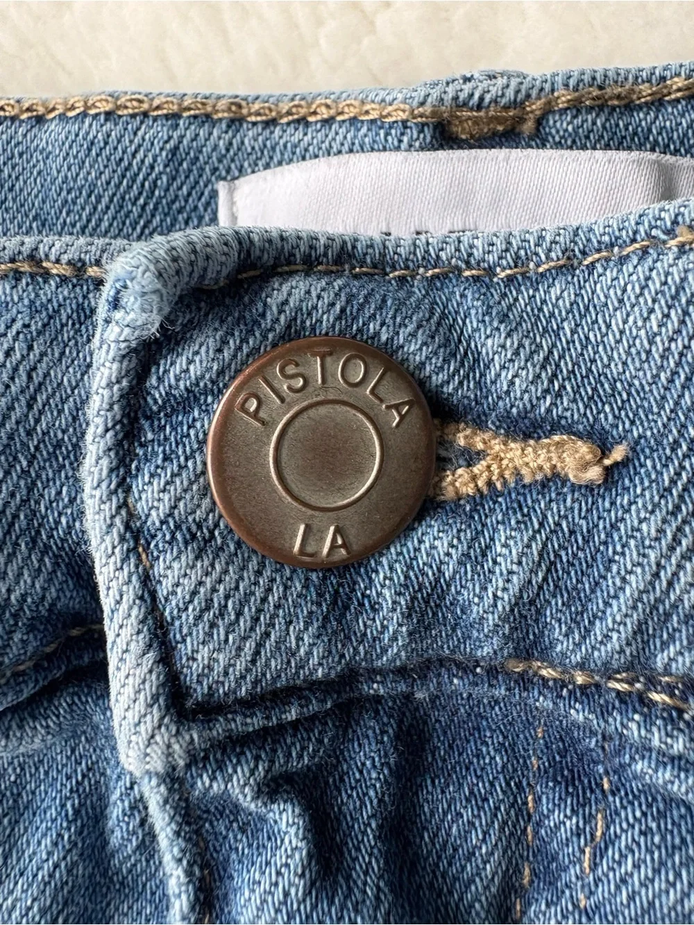 Pistola Light Wash Denim Jean Shorts